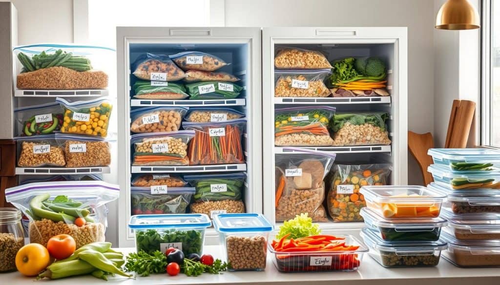 Postpartum Meal Prep Freezer Organization