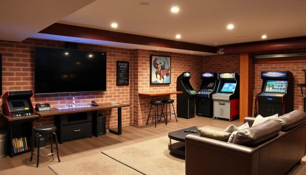 man cave basement